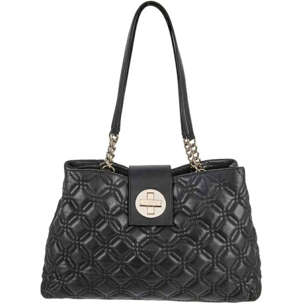Kate Spade Designer Astor Court Elena Quilted Twisted Shoulder Bag Purse